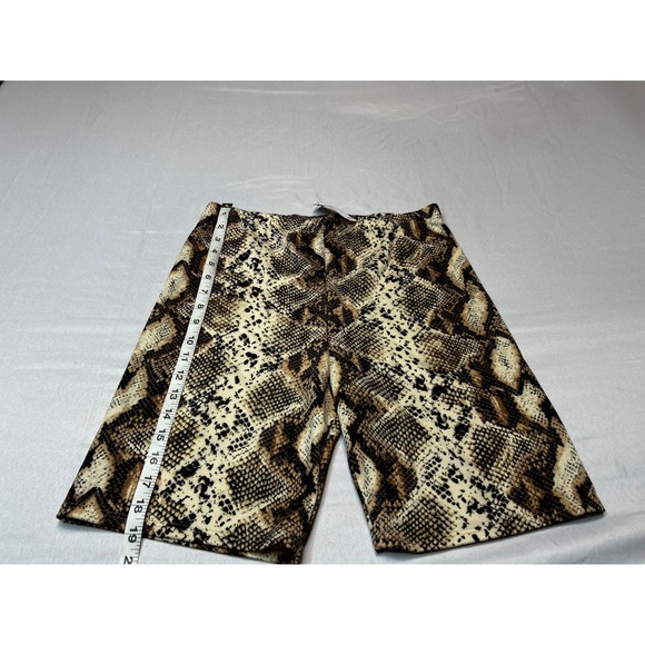 Rue21 Pants - Rue21 Womens XL Snakeskin Print Biker Shorts Brown Tan Animal Print Athleisure